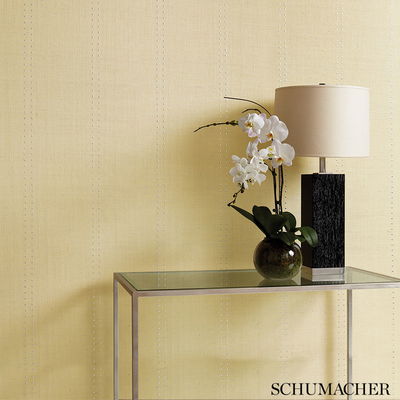 Natural / Bronze Stud Stripe Wallpaper