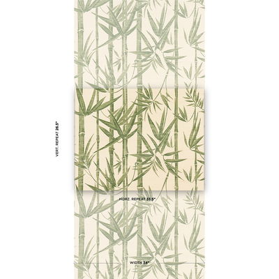 Green Les Bambous Sisal Wallpaper