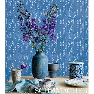 Indigo Taki Floral Wallpaper