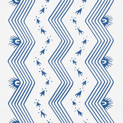 Indigo Nauset Stripe Wallpaper