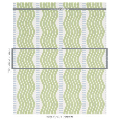 Green Sina Stripe Wallpaper