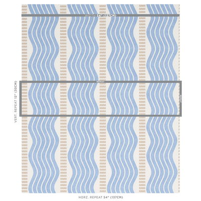 Blue Sina Stripe Wallpaper