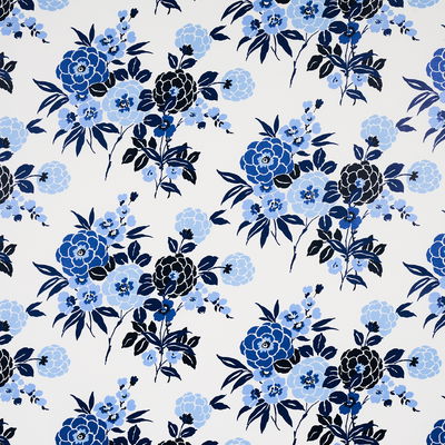 Blues Valentina Floral Wallpaper
