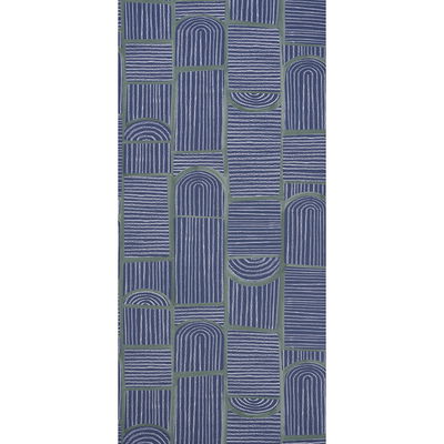 Deep Navy Bloomsbury Wallpaper
