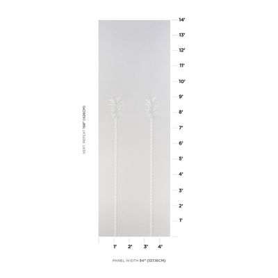 Grey Villa Palm Panel Mural
