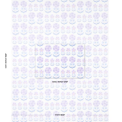 Lilac Anjuna Floral Wallpaper