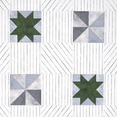 Dutch Green & Slate Alexander Wallpaper