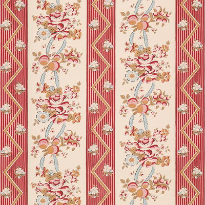 Rouge Sylvain Floral Stripe Wallpaper
