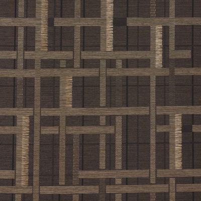 Saddle Brown Axel Plaid Wallcovering Wallpaper