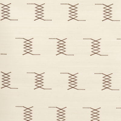 Hazel On Ivory Kin Sisal Embroidery Wallpaper