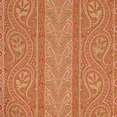 Red/Moss Chatelaine Paisley Fabric