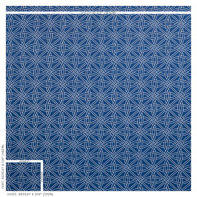 Navy Durance Embroidery Fabric