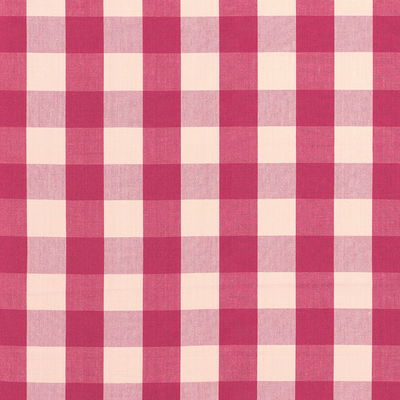 Raspberry Camden Cotton Check Fabric