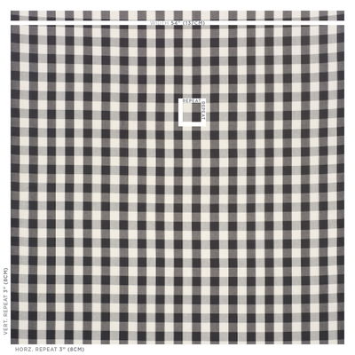 Black Camden Cotton Check Fabric