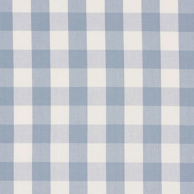 Sky Camden Cotton Check Fabric