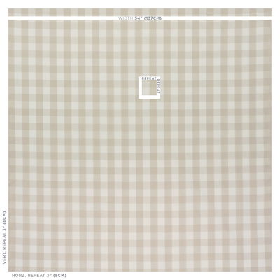 Natural Camden Cotton Check Fabric