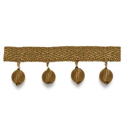 Mocha Scarborough Bobble Fringe Trim
