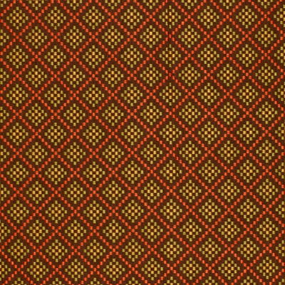 Chocolate / Poppy Checkers Fabric