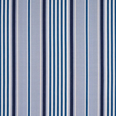 Blue Minzer Cotton Stripe Fabric