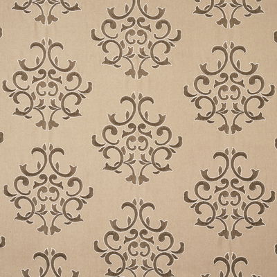 Buckskin Byron Embroidered Wool Fabric