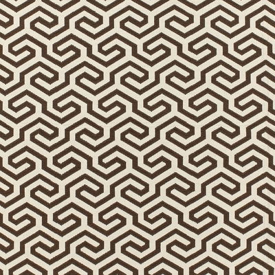 Chocolate Ming Fret Fabric