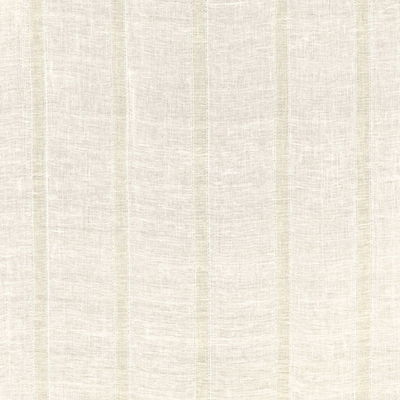 Ivory / Oat Elba Linen Stripe Sheer Fabric
