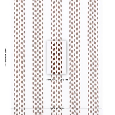 Cocoa Izmir Ikat Stripe Fabric