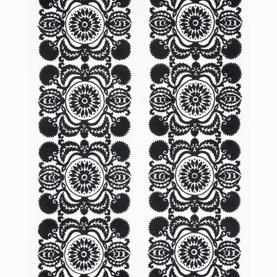 Black Castanet Embroidery Fabric