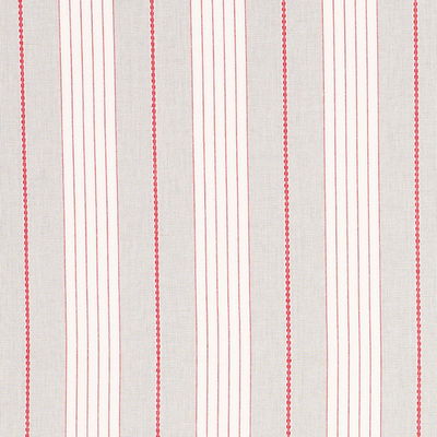 Grey & Red Audrey Stripe Fabric
