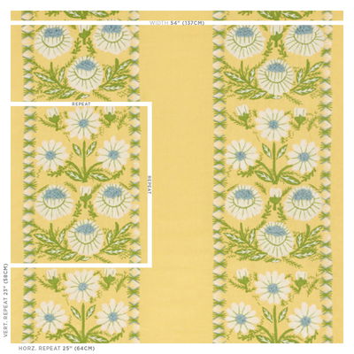 Buttercup Marguerite Embroidery Fabric
