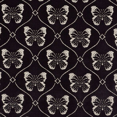 Onyx Papillon Velvet Fabric