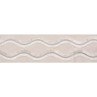 Blush Ogee Embroidered Tape Trim