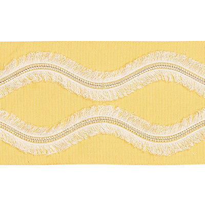Yellow Ogee Embroidered Tape Trim