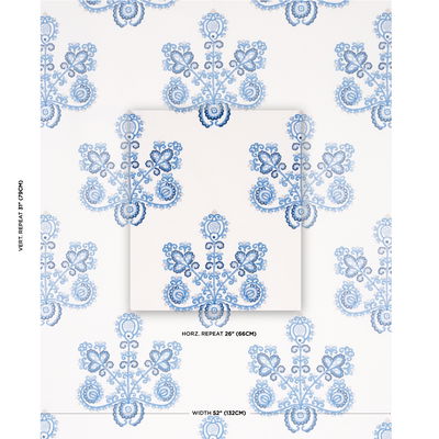 Porcelain Estrella Embroidery Fabric