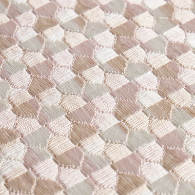 Blush Ivins Embroidery Fabric