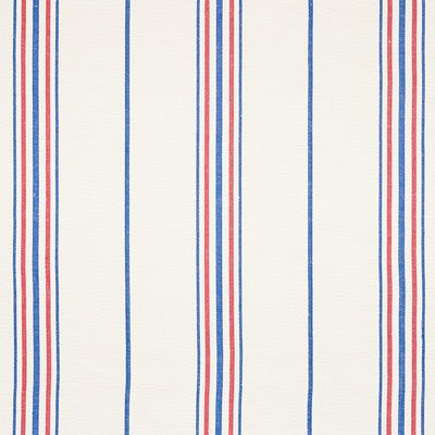 Blue  & Red Scarset Stripe Fabric