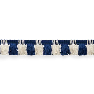 Cobalt & Ivory Juno Fringe Trim