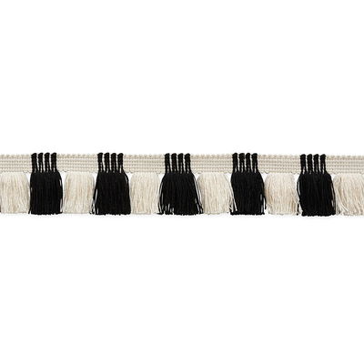 Black & Ivory Juno Fringe Trim