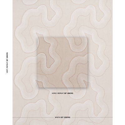 Natural Topo Beaded Sheer Fabric