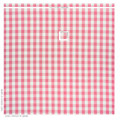 Magenta Camden Cotton Check Fabric