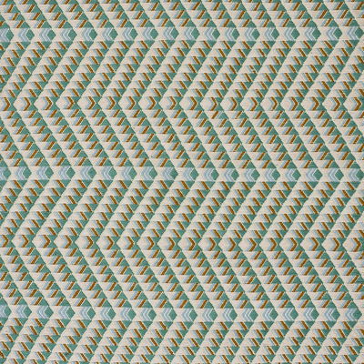Duck Egg Amates Hand Woven Brocade Fabric