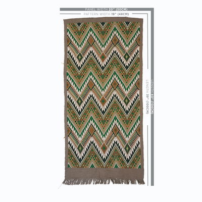 Green Coyolate Hand Woven Brocade Fabric
