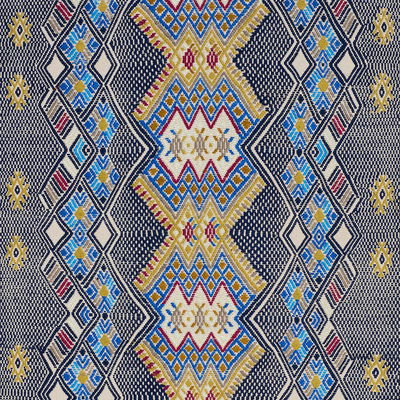 Blue Kaya Hand Woven Brocade Fabric