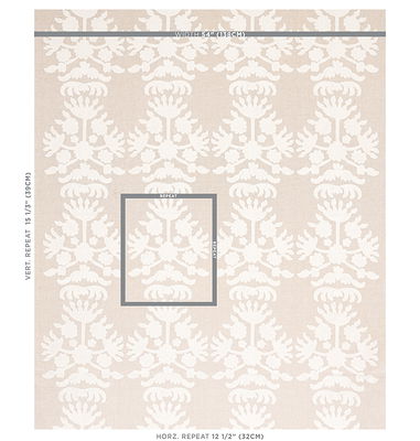 Natural Cybele Embroidery Fabric