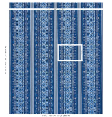 Blue Multi Cosima Embroidery Fabric