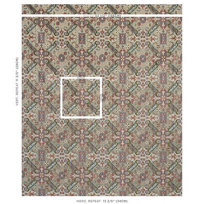 Multi Tiraz Velvet Fabric