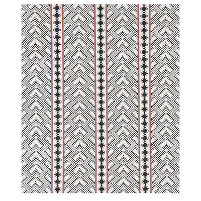 Black And Ivory Parvin Velvet Fabric