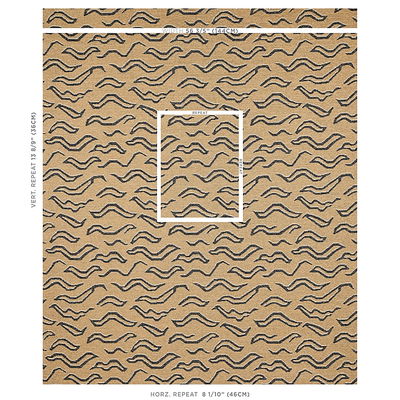 Camel With Black Kata Fabric