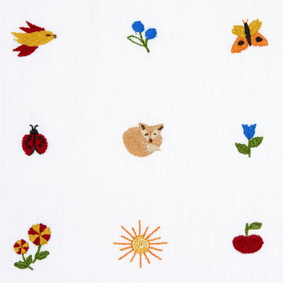 Multi Tiny Things Embroidery Fabric