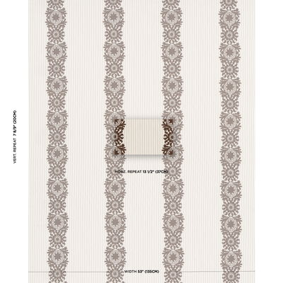Chocolate Joelle Stripe Fabric
